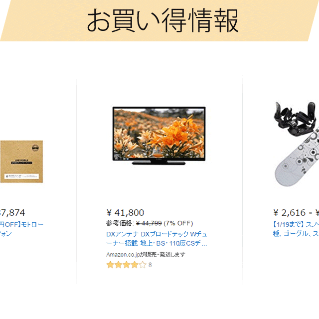 Amazon お買い得情報 説明図